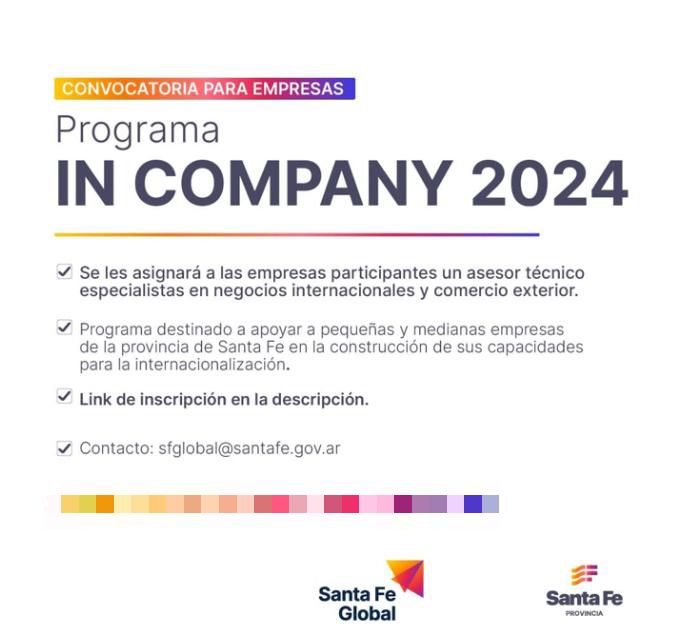 Segunda Convocatoria del PROGRAMA IN COMPANY 2024